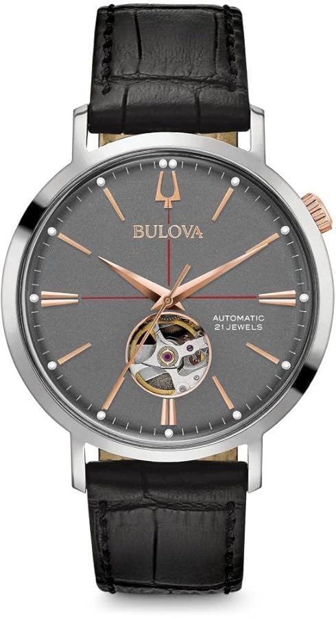 琥珀　Bulova 自動巻き時計 HA-6015| ブローバ 17石 デイデイト 自動巻き オートマチック